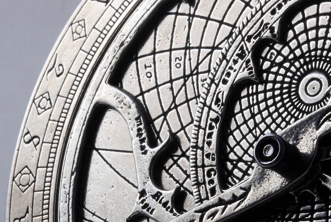 A partial view of an astrolabe